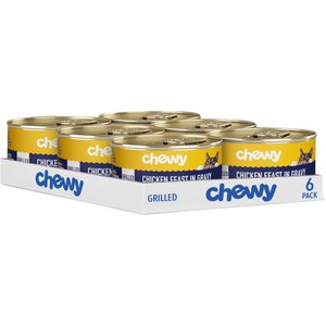 Chewy Made Grilled Chicken Feast in Gravy Canned Wet Cat Food, 3-oz can, case of 6