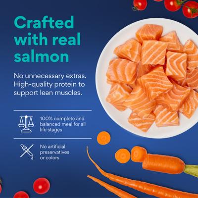 Show full view: Chewy Made Medleys Salmon Primavera in Broth Wet Cat Food, 3-oz can, case of 24 slide 6 of 10