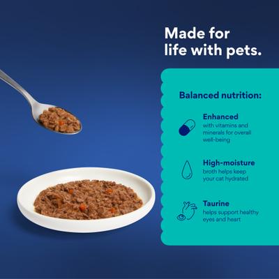 Show full view: Chewy Made Medleys Salmon Primavera in Broth Wet Cat Food, 3-oz can, case of 24 slide 7 of 10