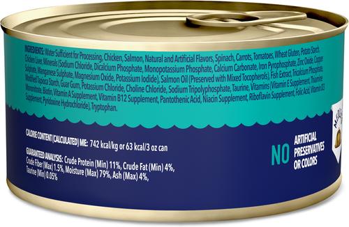 Show full view: Chewy Made Medleys Salmon Primavera in Broth Wet Cat Food, 3-oz can, case of 24 slide 3 of 10