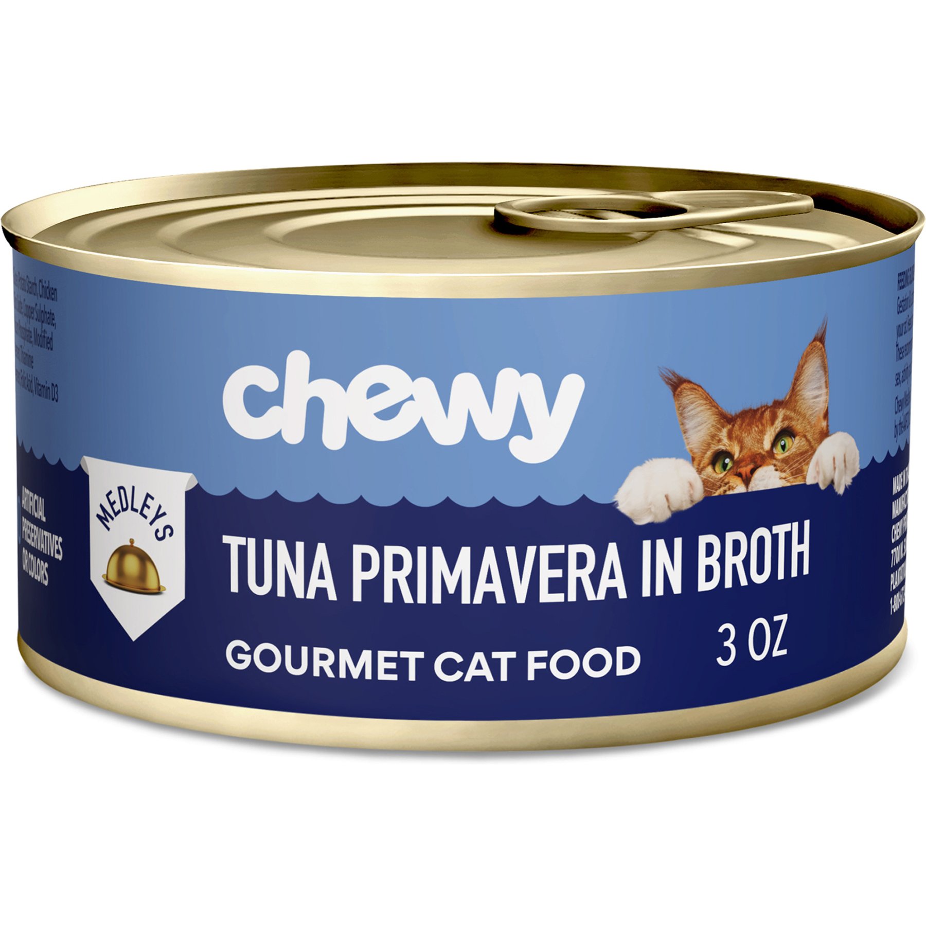 Chewy Made Medleys Tuna Primavera in Broth Wet Cat Food, 3-oz can, case of 24