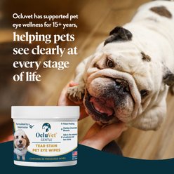 OcluVet Tear Stain Dog Eye Wipes, White, 50 count slide 2 of 7