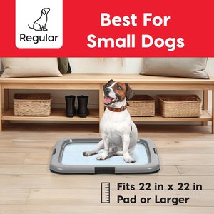 IRIS Non-skid Plastic Training Dog Potty Pad Holder, Gray, Large: 22 x 22-in, 1 count