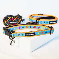 Oh My Millie Dancing Fruits Adjustable Dog Collar, Multicolor, Large: 16 to 26-in neck, 1-in wide slide 2 of 3