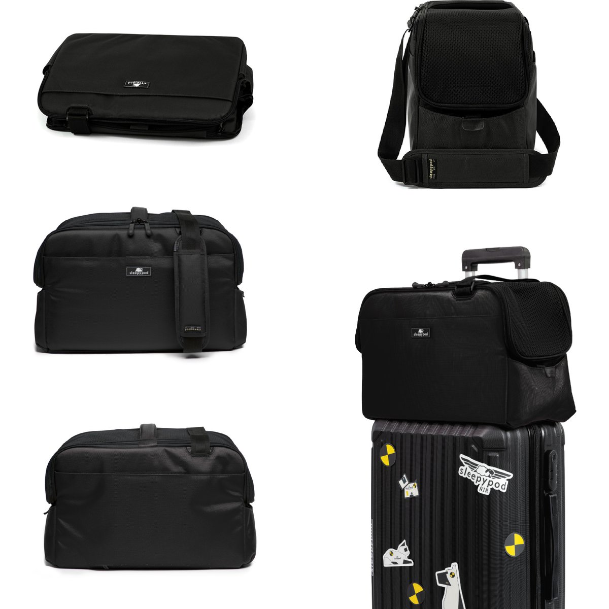 Sleepypod Atom Bag Dog Carrier, Jet Black