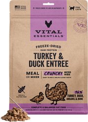 Vital Essentials Micro Nibs Raw Turkey & Duck Entree Freeze-Dried Cat Food, 12-oz bag