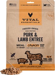 Vital Essentials Micro Nibs Raw Pork & Lamb Entree Freeze-Dried Cat Food, 12-oz bag