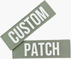 Dog Friendly Co. Personalized Dog Harness Patch, Premium Khaki, Regular