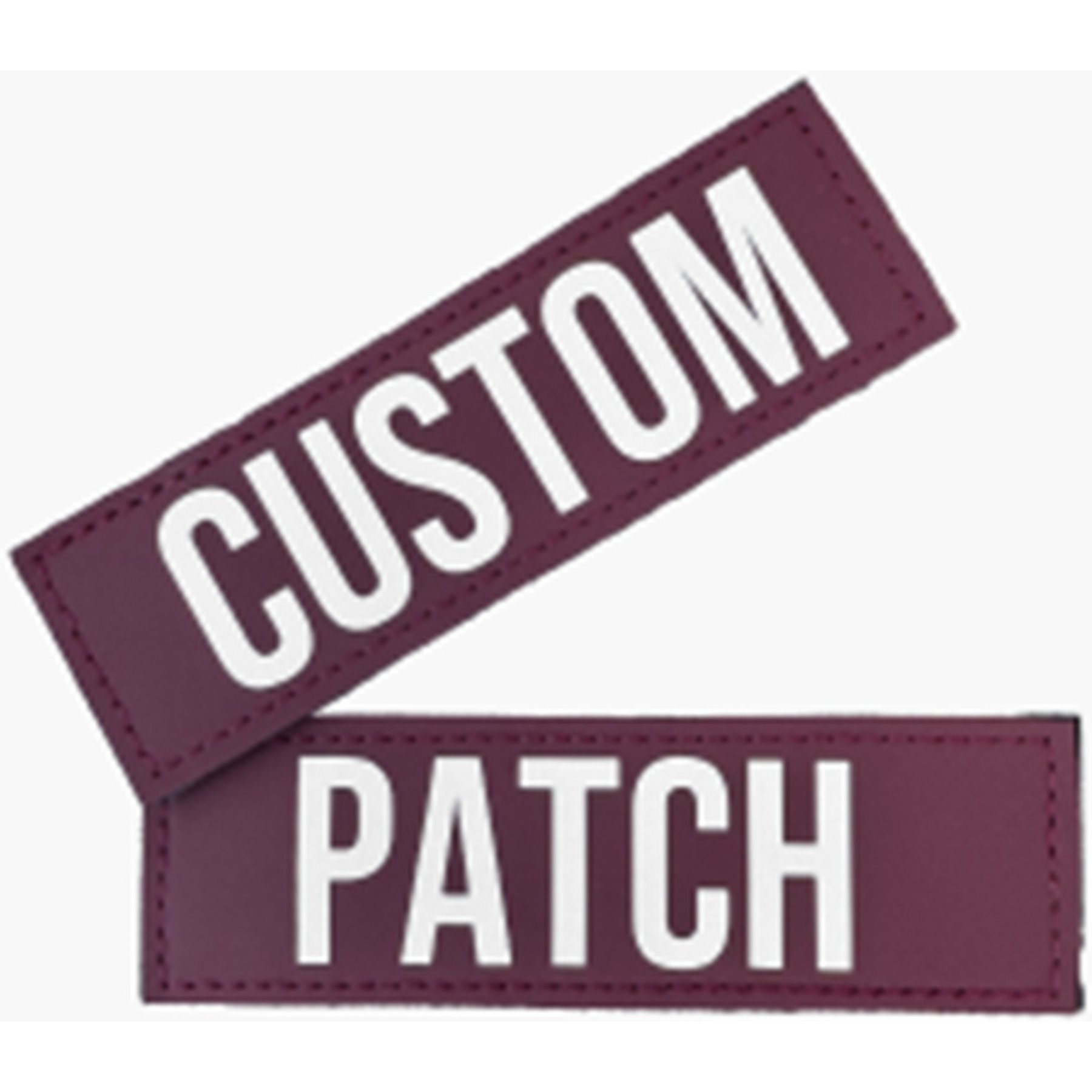 Dog Friendly Co. Personalized Dog Harness Patch, Premium Burgundy, Small