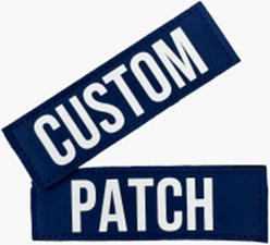 Dog Friendly Co. Personalized Dog Harness Patch, Premium Navy Blue, Regular