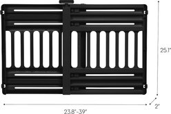 IRIS Adjustable Plastic Pressure Mounted Dog Gate, Gray/Black, Medium slide 2 of 8