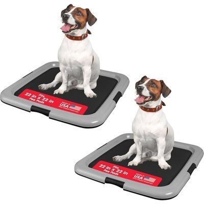 IRIS IRIS Non-skid Plastic Training Dog Potty Pad Holder, Gray, Large: 22 x 22-in, 2 count