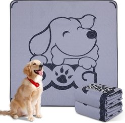 Oiyeefo Washable Reusable Super Absorbent Floor Mat with Pheromones Dog Pee Pads, Gray, 48 x 48-in, 2 count slide 1 of 7