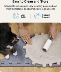 Kylinsure Hideaway Bed Felt Cave & Tunnel Condo Cat House, Medium, Grey slide 2 of 8