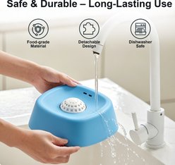 Newget Anti-Slip, Relieve Anxiety & Interactive Silicone Dog Lick Bowl Slow Feeder, Blue, Medium slide 2 of 7