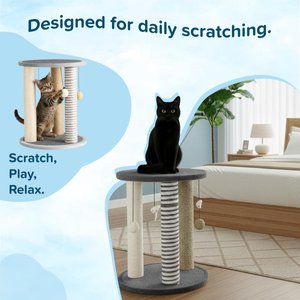 Pet Adobe 19.25-in Polyester Cat Scratching Post with Toys, Gray