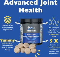 PeakTails Arthrix Hip & Joint Plus HA Dog Supplement, 90 count slide 2 of 8