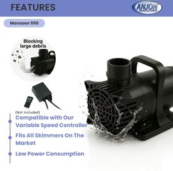Anjon Asynchronous Series Pond Monsoon Pump, 550 GPH slide 2 of 9