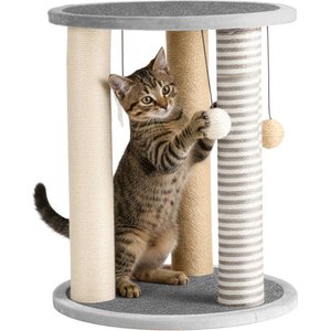 Pet Adobe 19.25-in Polyester Cat Scratching Post with Toys, Gray