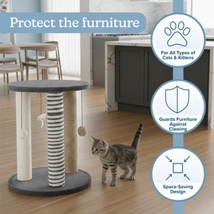 Pet Adobe 19.25-in Polyester Cat Scratching Post with Toys, Gray