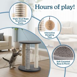 Pet Adobe 19.25-in Polyester Cat Scratching Post with Toys, Gray slide 2 of 8