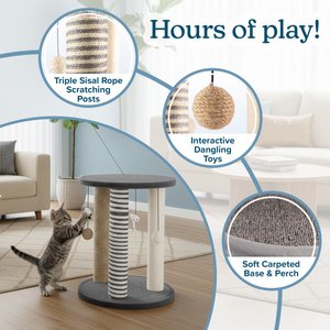 Pet Adobe 19.25-in Polyester Cat Scratching Post with Toys, Gray