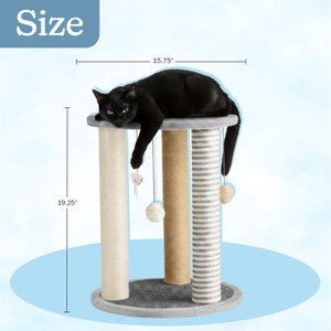 Pet Adobe 19.25-in Polyester Cat Scratching Post with Toys, Gray