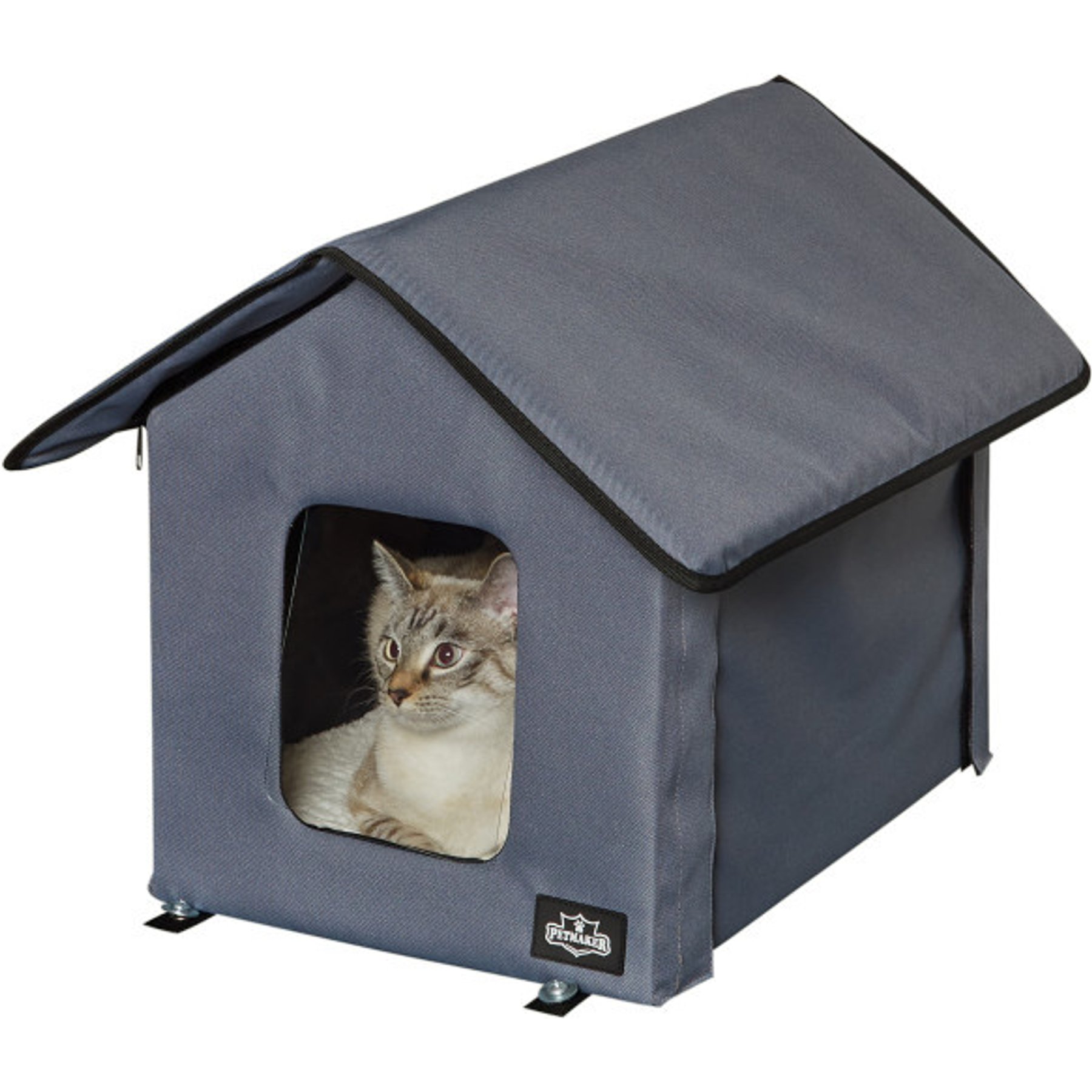 Pet Adobe Heated Cat House, Gray