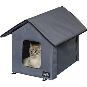 Pet Adobe Heated Cat House, Gray