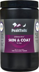 PeakTails Dermatrix Skin & Coat Dog Supplement, 150 count