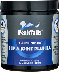 PeakTails Arthrix Hip & Joint Plus HA Dog Supplement, 90 count