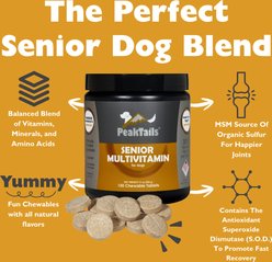 PeakTails Senior Multivitamin Tablet Supplement for Dogs, 150 count slide 2 of 8