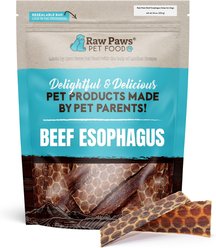 Raw Paws Beef Esophagus 6-inch Dog Chews, 40 count