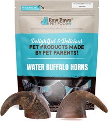 Raw Paws Water Buffalo Horns Dog Treats, Small, 5 count