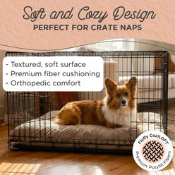Best Friends by Sheri Cross Section Pattern Comfy Crate Sleeper Mat & Plush Low-Pile Orthopedic Pillow Dog Bed, Mushroom, 36 x 24-in slide 2 of 6