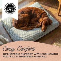 Best Friends by Sheri Cool & Cozy Orthopedic Pillow Dog Bed with Shredded Foam, Plush Polyfill & Removable Washable Cover, Gray, Medium: 36 x 27-in slide 2 of 7