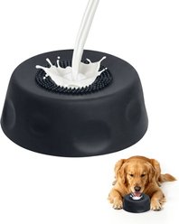 SpunkyJunky Interactive Mess-Free Roller-Ball Portion Control Silicone Dog & Cat Slow Feeder Bowl, 1-cup, Black slide 1 of 7