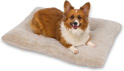 Best Friends by Sheri Herringbone Pattern Comfy Crate Sleeper Mat Plush Low-Pile Orthopedic Pillow Dog Bed, Oyster, 36 x 24-in
