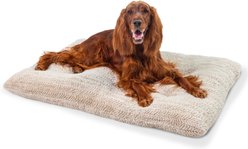 Best Friends by Sheri Cross Section Pattern Comfy Crate Sleeper Mat & Plush Low-Pile Orthopedic Pillow Dog Bed, Oyster, 42 x 28-in