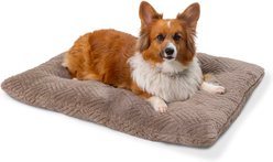 Best Friends by Sheri Cross Section Pattern Comfy Crate Sleeper Mat & Plush Low-Pile Orthopedic Pillow Dog Bed, Mushroom, 36 x 24-in
