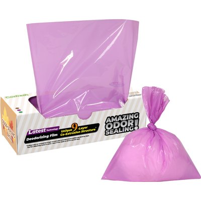 Covfresh Covfresh Odor Blocking Unscented Cat Litter Bags, Purple, Medium, 220 count