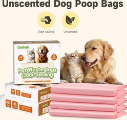 Covfresh Odor Blocking Unscented Dog Poop Bags with Handles, Pink, Small, 200 count slide 2 of 7
