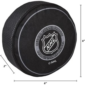 Littlearth NHL Hockey Puck Dog Toy, Carolina Hurricanes