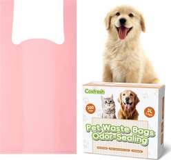 Covfresh Odor Blocking Unscented Dog Poop Bags with Handles, Pink, Small, 200 count slide 1 of 7