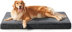 AIPERRO Quilted Rabbit-Fur Memory Foam Orthopedic Pillow Bolster Dog & Cat Bed with Removable Cover, Grey, XX-Large slide 1 of 9