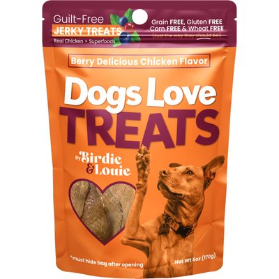 Birdie & Louie Birdie & Louie Berry Delicious Chicken Jerky Dog Treats, 6-oz bag