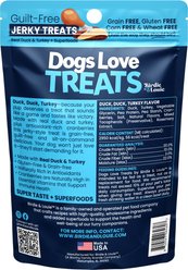 Birdie & Louie Duck, Duck, Turkey Jerky Dog Treats, 6-oz bag slide 2 of 3