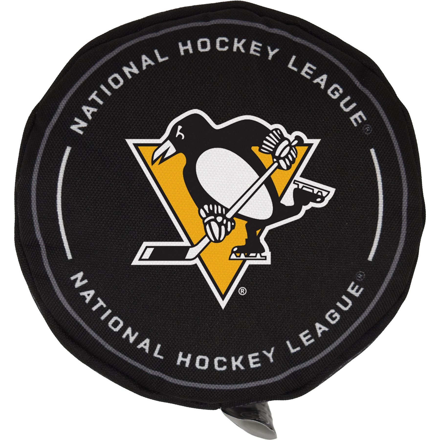 Littlearth NHL Hockey Puck Dog Toy, Pittsburgh Penguins