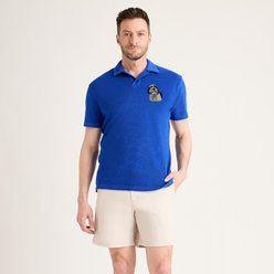 Jill Martin Personalized Embroidered Pet Men's Terry Polo, Royal Blue, Large