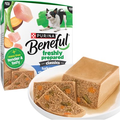 Purina Beneful Purina Beneful Freshly Prepared Classics Turkey Dinner with Sweet Potatoes & Green Beans Loaf Dog Food, 9.5-oz carton, 6 count